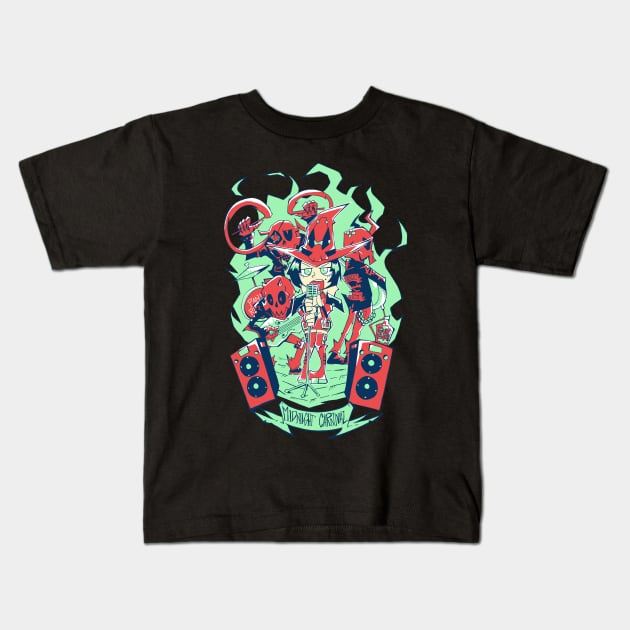 Midnight Carnival Kids T-Shirt by Setzeri